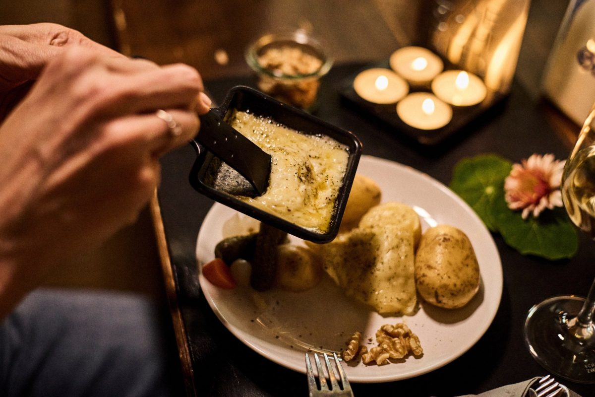 fondue at a fancy restaurant
